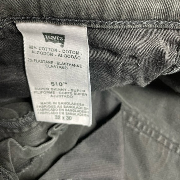 Men’s Black Levi’s Distressed Skinny Hipster jeans size 32 x 30 - Picture 7 of 9